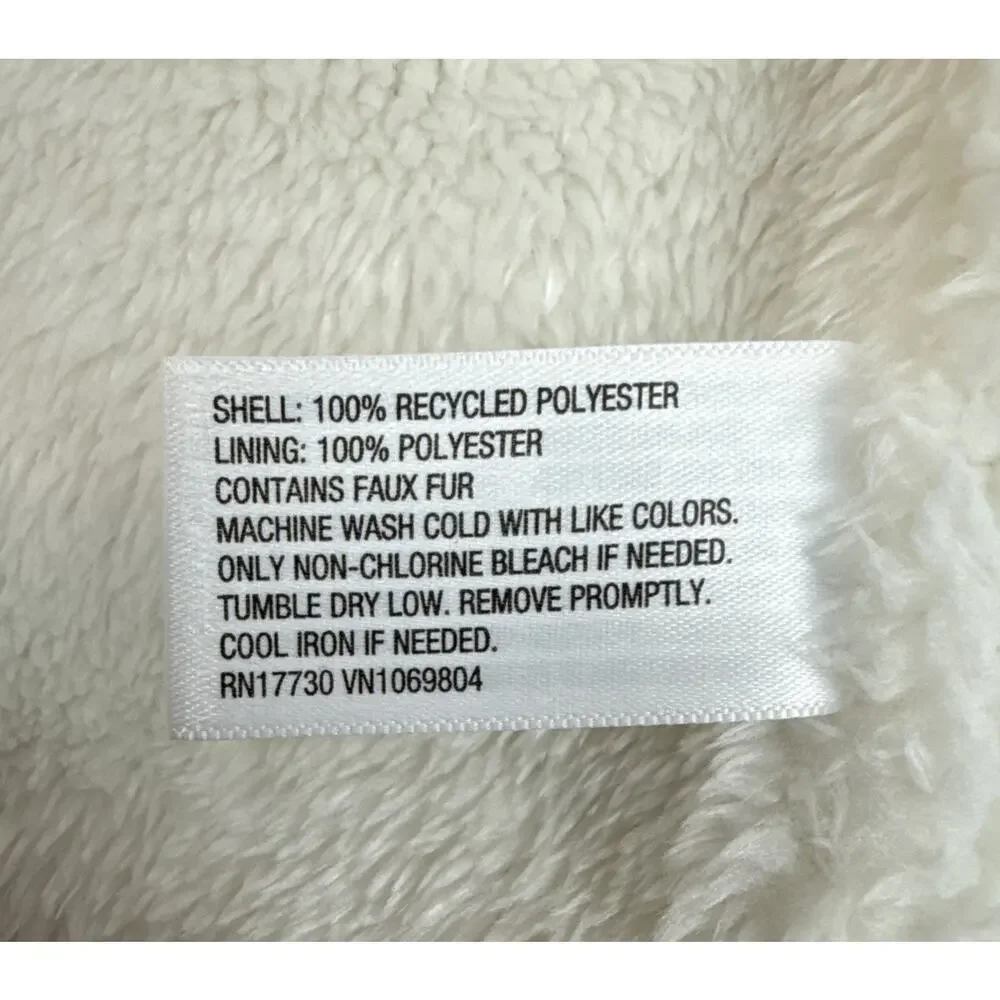 Cat & Jack Girls Cozy Sherpa Jacket Teddy Bear Hooded Beige Tan Size L 10/12